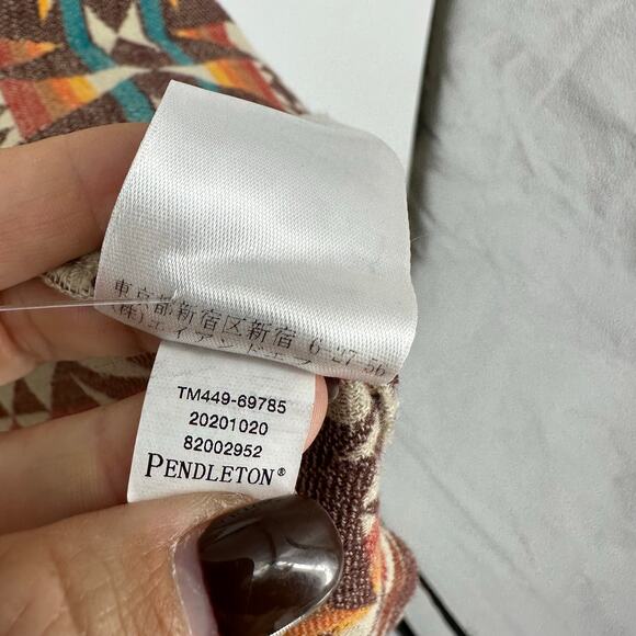 Pendleton Womens M Oversized Doublesoft Shirt Jacket Aztec Southwestern Boho - Picture 7 of 12